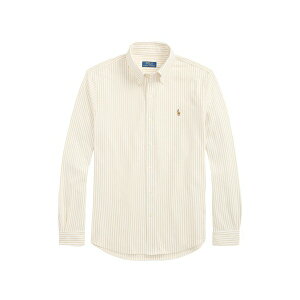 �����t���[���� �����Y T�V���c �g�b�v�X Stripe-patern buttoned shirt Neutrals