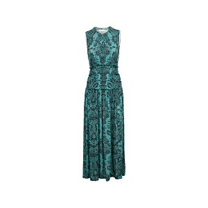 �E���E�W�����\�� ���f�B�[�X �����s�[�X �g�b�v�X Kamaria ruched floral maxi dress Blue