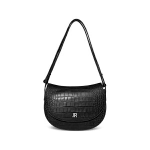 �W���� ���b�`�����h ���f�B�[�X �V�����_�[�o�b�O �o�b�O Croc-effect shoulder bag Black