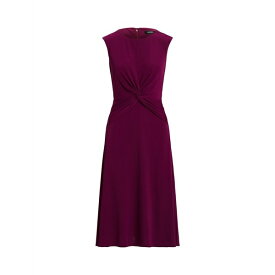 LAUREN RALPH LAUREN ラルフローレン ワンピース トップス レディース TWIST-FRONT JERSEY DRESS Deep purple