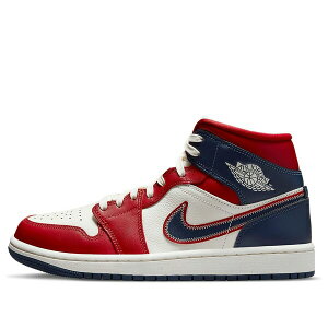 Jordan �W���[�_�� ���f�B�[�X �X�j�[�J�[ �y(WMNS) Air Jordan 1 Mid SE 'USA' 2022 DQ7648-600�z �T�C�Y US_W_11