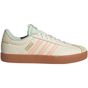 adidas �A�f�B�_�X ���f�B�[�X �X�j�[�J�[ �yadidas VL Court 3.0 Wonder White Powder Coral (Women's)�z �T�C�Y US_5(22.0cm) Wonder White/Powder Coral/Linen Green