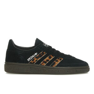 adidas �A�f�B�_�X ���f�B�[�X �X�j�[�J�[ �yadidas Handball Spezial Leopard Stripes (Women's)�z �T�C�Y US_9(26.0cm) Core Black/Core Black/Gum