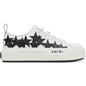 AMIRI �A�~�� ���f�B�[�X �X�j�[�J�[ �yAMIRI Stars Court Low White Black (Women's)�z �T�C�Y EU_38(24cm) White/Black
