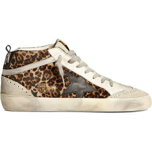 Golden Goose �S�[���f���O�[�X ���f�B�[�X �X�j�[�J�[ �yGolden Goose Mid Star Leopard Print Black Star (Women's)�z �T�C�Y US_W_11 Leopard/Black