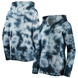 ニューエラ レディース パーカー・スウェットシャツ アウター New York Yankees New Era Women's TieDye FullZip Hoodie Navy