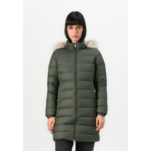 g~[qtBK[ fB[X R[g AE^[ ESSENTIAL HOODED - Down coat - pewter green