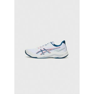 アシックス メンズ フィットネス スポーツ NETBURNER BALLISTIC 4 - Handball shoes - white/vivid coral