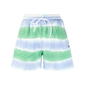 �G���G�X�W�C�G�� ���f�B�[�X �J�W���A���p���c �{�g���X Stripe-pattern drawstring shorts Blue