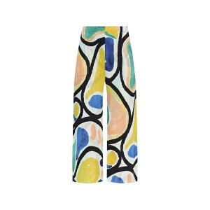 �v���[�c �v���[�Y �C�b�Z�C �~���P ���f�B�[�X �J�W���A���p���c �{�g���X Roll pliss��-effect abstract-print trousers Neutrals