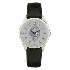 ジャーディン メンズ 腕時計 アクセサリー Bard College Raptors Medallion Black Leather Wristwatch Silver