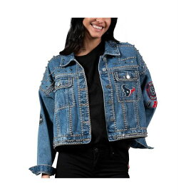 カールバンクス レディース ジャケット＆ブルゾン アウター Women's Houston Texans First Finish Medium Denim Full-Button Jacket Blue