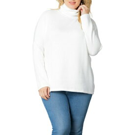 キヨナ レディース ニット&セーター アウター Women's Plus Size Paris Turtleneck Tunic Sweater Ivory