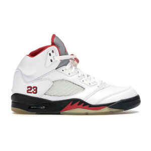 Jordan �W���[�_�� �����Y �X�j�[�J�[ �yJordan 5 Retro Fire Red CDP (2008)�z �T�C�Y US_M_13 White/Fire Red- Black