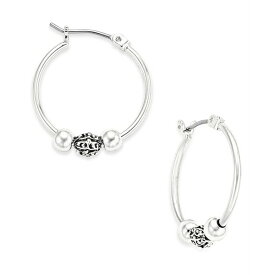 ラルフローレン メンズ ピアス・イヤリング アクセサリー Beaded Hoop Earrings Silver