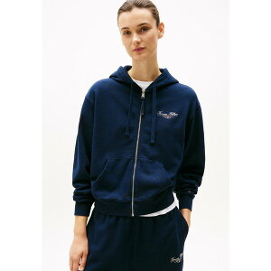 g~[ qtBK[ fB[X p[J[EXEFbgVc AE^[ SCRIPT ZIP HOODIE - Zip-up sweatshirt - dark night navy