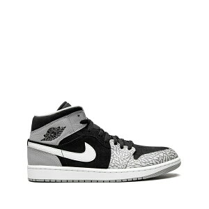 �W���[�_�� �����Y �X�j�[�J�[ �V���[�Y Jordan 1 mid se elephant print sneakers Black