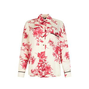 �����[�W���[ ���f�B�[�X �V���c �g�b�v�X Floral piped-hem shirt Neutrals
