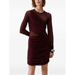 �����[�W���[ ���f�B�[�X �����s�[�X �g�b�v�X Jewel-embroidered tulle dress Red