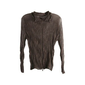 �C�b�Z�C�~���P ���f�B�[�X �V���c �g�b�v�X Pleated zip top Brown