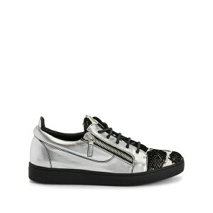 �W���[�b�y�U�m�b�e�B �����Y �X�j�[�J�[ �V���[�Y Frankie double-zip low-top sneakers Silver
