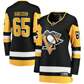 ファナティクス レディース ユニフォーム トップス Erik Karlsson Pittsburgh Penguins Fanatics Branded Women's Home Breakaway Jersey Black