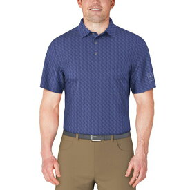 PGAツアー メンズ シャツ トップス Men's Short Sleeve Pineapple Print Conversational Golf Polo Shirt Dazzling Blue