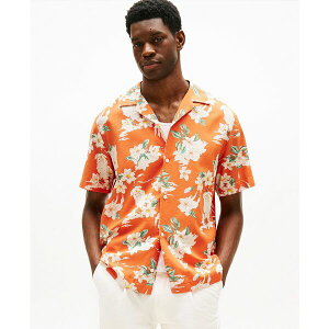 g~[ qtBK[ Y Vc gbvX Men's Regular-Fit Floral Camp Shirt Brilliant Orange / Allover