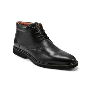 bN|[g Y u[c V[Y Men's Flynn Lace-Up Almond Toe Casual Boots Black Leather