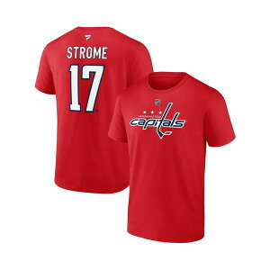 �t�@�i�e�B�N�X �����Y �V���c �g�b�v�X Men's Red Dylan Strome Washington Capitals Authentic Stack Name Number T-Shirt Red
