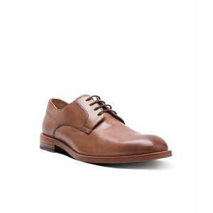 S[hbV Y hXV[Y V[Y Mens Hastings Dress Lace-Up Plain Toe Derby Leather Shoes Cognac