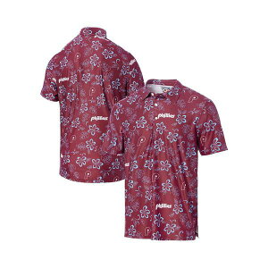 ���C���X�v�[�i�[ �����Y �V���c �g�b�v�X Men's Maroon Philadelphia Phillies Cooperstown Collection Performance Polo Shirt Maroon