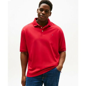 g~[ qtBK[ Y Vc gbvX Men's Big & Tall Flag-Cuff Polo Shirt Medium Red