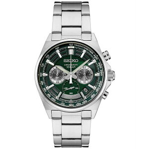 ZCR[ Y uXbgEoOEANbg ANZT[ Men's Chronograph Essentials Stainless Steel Bracelet Watch 41mm Green
