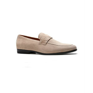 JXT^i Y Xb|E[t@[ V[Y Men's Groove Weave Loafers Beige suede