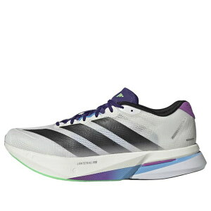 adidas �A�f�B�_�X �����Y �X�j�[�J�[ �yadidas Adizero Boston 13 'White Black Lime Burst' JS4946�z �T�C�Y US_M_13.5