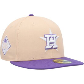 ニューエラ メンズ 帽子 アクセサリー Houston Astros New Era 2017 World Series Side Patch 59FIFTY Fitted Hat Orange/Purple