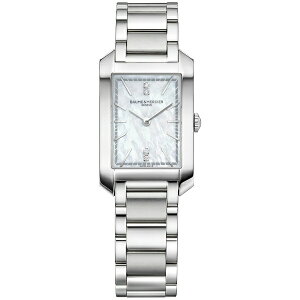 {[VG fB[X rv ANZT[ Women's Swiss Hampton Diamond Accent Stainless Steel Bracelet Watch 35x22mm Mother-of-pearl