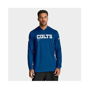 iCL Y TVc gbvX Men's Royal Indianapolis Colts Sideline Pure Fury Performance Long Sleeve Hoodie T-Shirt Royal