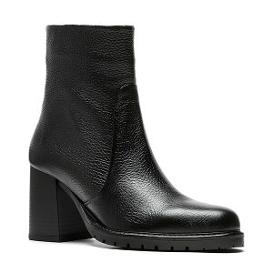 ���J�i�f�B�A�� ���f�B�[�X �u�[�c �V���[�Y Women's Lady Waterproof Ankle Boots Black Pebble Leather