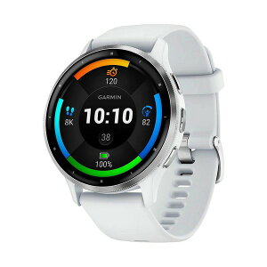 K[~ fB[X rv ANZT[ Venu 3 Smartwatch - Stainless Steel Bezel with Whitestone Case White