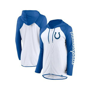 t@ieBNX fB[X p[J[EXEFbgVc AE^[ Women's White/Royal Indianapolis Colts Script Full-Zip Hoodie White, Royal