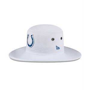 j[G Y Xq ANZT[ Men's White Indianapolis Colts 2024 NFL Training Camp Panama Bucket Hat White