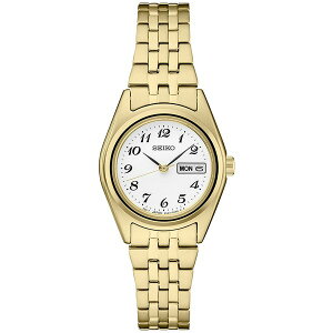 ZCR[ fB[X rv ANZT[ Women's Analog Essentials Gold-Tone Stainless Steel Bracelet Watch 25mm White