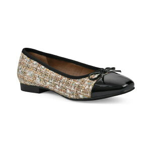 zCg}Ee fB[X T_ V[Y Women's Bocci Ballet Flat Beige Boucle Fabric Multi