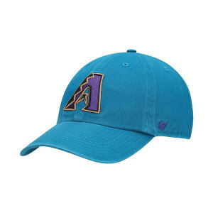47uh Y Xq ANZT[ Men's Teal Arizona Diamondbacks Logo Cooperstown Collection Clean Up Adjustable Hat Teal