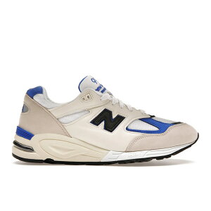 New Balance �j���[�o�����X �����Y �X�j�[�J�[ �yNew Balance 990v2 MiUSA White Blue�z �T�C�Y US_5(23.0cm) White/Blue