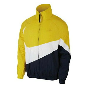 Nike iCL Y Xj[J[ yNike Zipper Knitted Colorblock Sports Windproof Jacket Yellow AR3132-728z TCY US_M_S