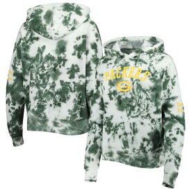 ニューエラ レディース パーカー・スウェットシャツ アウター Green Bay Packers New Era Women's Cloud Dye Fleece Pullover Hoodie Green