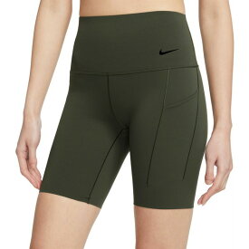 ナイキ レディース カジュアルパンツ ボトムス Nike Women's Universa Medium-Support High-Waisted 8" Biker Shorts Cargo Khaki